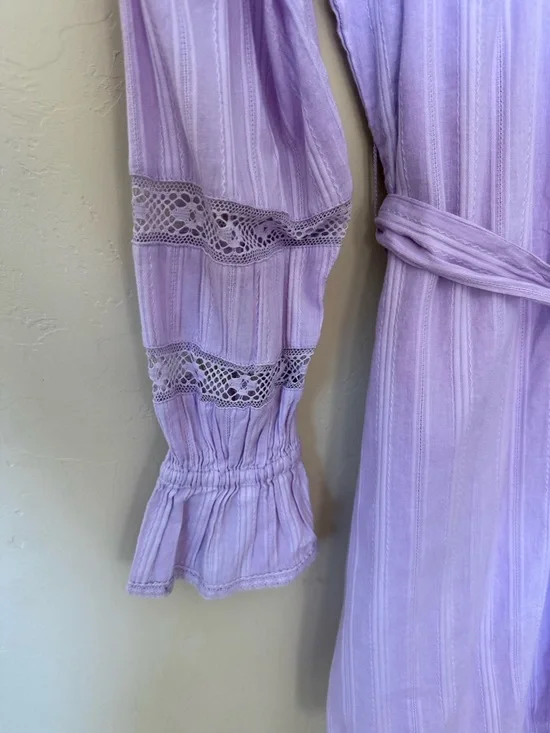 Allison New York Lavender Embroidered Lace Mini Dress Boho Cottagecore NWT Small - Picture 10 of 10